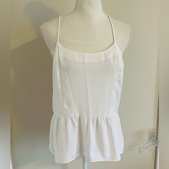 Calvin Klein White Peplum Blouse - Picture 1 of 6